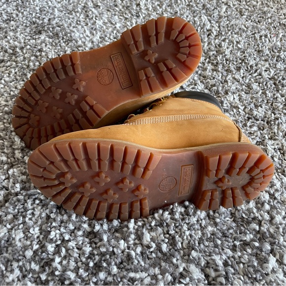 Youth Timberland 6 inch Wheat Nubuck Boot 6M - Picture 7 of 8